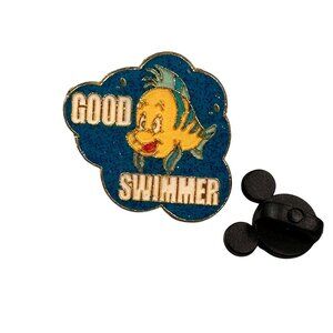 Disney Flounder Fish Trading Pin Little Mermaid Ariel Good Swimmer Lapel Pin